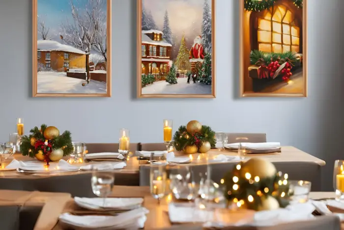 oil painting for restaurant decor idea